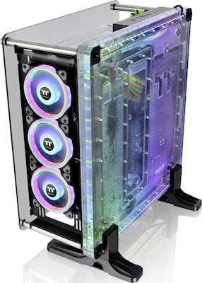 Thermaltake DistroCase 350P Gaming Midi Tower Κουτί Υπολογιστή με Πλαϊνό Παράθυρο και RGB Φωτισμό Μαύρο