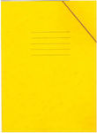 Uni Pap Folder Prespan with Rubber Band and Ears for Paper A4 Yellow