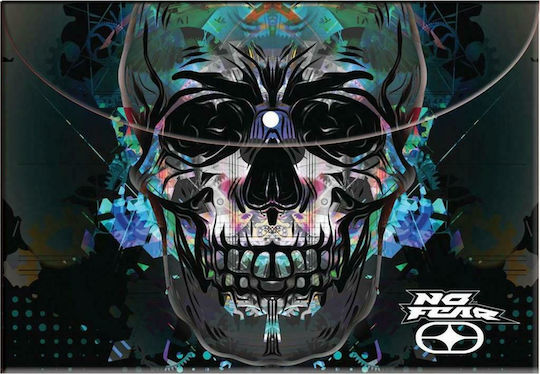 No Fear Φάκελος με Κουμπί για Χαρτί A4 Μαύρος Glass Skull