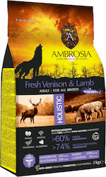 Ambrosia Grain Free Adult Fresh Venison & Lamb 12kg Ξηρά Τροφή για Ενήλικους Σκύλους χωρίς Σιτηρά με Αρνί / Ελάφι