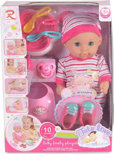 Moni Set Papușă Bebe Pentru 3+ Ani 31 Cm
