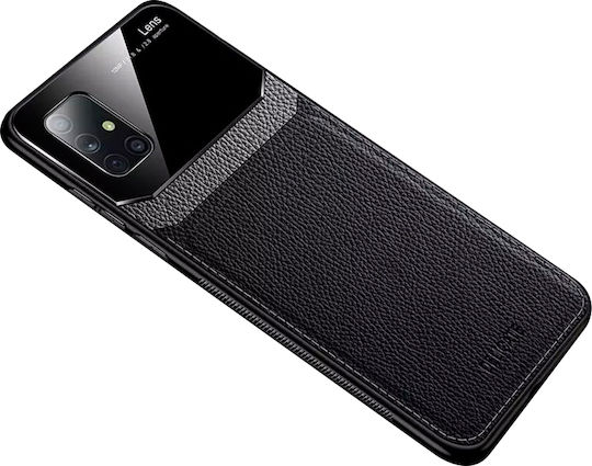 Bodycell Plexiglass Back Cover Δερματίνης Μαύρο (Galaxy A51)