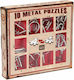Eureka 10 Puzzles Metallic Riddle Red for 8+ Ye...