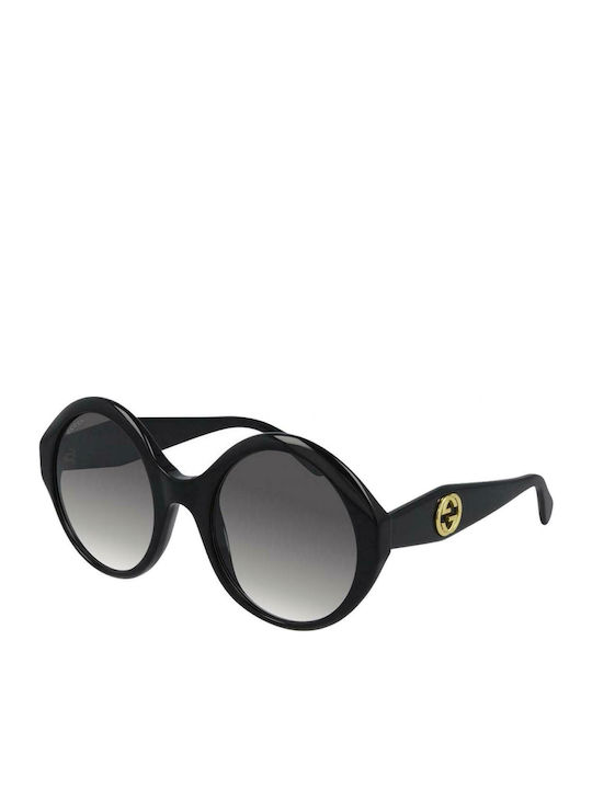 Gucci Дамски Слънчеви Очила с Черна Пластмасова Рамка и Сиви Преливащи Стъкла GG0797S 001