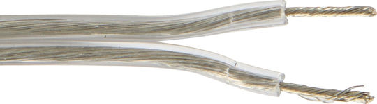 VK Lighting Захранващ Кабел с Диаметър 2x0.75mm² Прозрачен 1m Гъвкав