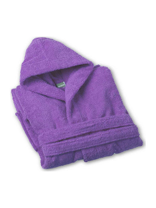 Nima Παιδικό Μπουρνούζι Wizard Purple με Κουκούλα