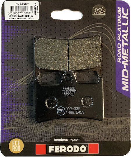 Ferodo Motorcycle Brake Pads Front Brake Pads Platinum Yamaha Tdm 900 Mt for Yamaha TDM 900 / T-MAX 500 / MT-09 / FZR 400 / T-Max 530 / T-MAX 560 / YZF-R6 / MT-07 / Tracer 700 / XSR 700 / YZF 750 / FZ8 Fazer / Niken / Tracer 900 / XSR 900 / FZ1 Fazer / MT-10 / YZF-R1 / YZF 1000 / BT 1100 - Bulldog / XT / XJR / FJR 1300 / MT-01