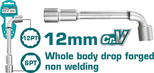 Total Cheie tubulară unghiulară 12mm Cheie cu racorduri Cheie pentru țevi