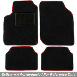 Race Axion Set of Front and Rear Mats 4pcs from Carpet for Peugeot 106 Red / Black