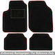Race Axion Set of Front and Rear Mats 4pcs for Peugeot 106 Red / Black
