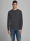 Jack & Jones Men's Long Sleeve Sweater Dark Grey Melange