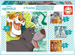 Puzzle pentru Copii Disney Animals 4 in 1 73buc Educa