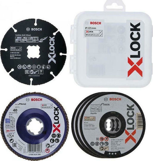 Bosch Kit X-Lock Cutting Disc Metal Hole Diameter 125mm 5pcs