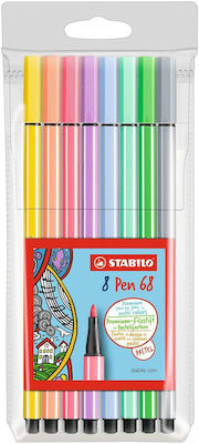 Stabilo Pen 68 Pastel Design Markers Multicolour 8pcs