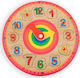 Wooden Kids Peg Puzzle Clock 12pcs Dino