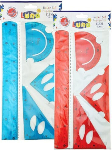 The Littlies Flexi Σετ 4 Γεωμετρικά Όργανα Πλαστικά (Διάφορα Χρώματα)