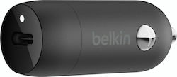 Belkin Car Charger Black with a Port Type-C