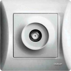 Lineme TV and Satellite Antenna Socket Terminal in Silver color 50-00117-5