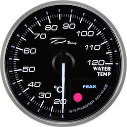 Depo Racing Car Water Temperature Analog Instrument 60mm με Warning