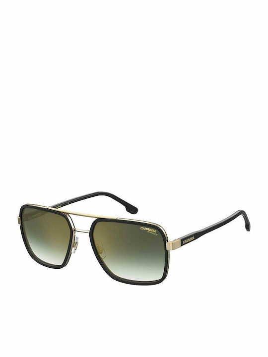 Carrera Men's Sunglasses with Gold Frame and Grey Gradient Lens 256/S RHLD6