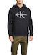 Calvin Klein Men's Sweatshirt with Hood and Pockets Black