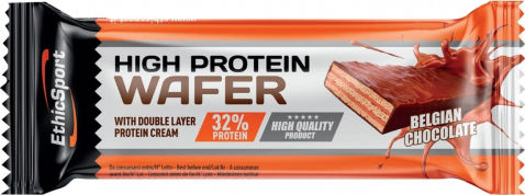 EthicSport High Protein Wafer Μπάρα με 32% Πρωτεΐνη & Γεύση Belgian Chocolate 35gr