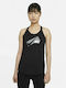 Nike Dri-Fit Γυναικεία Αθλητική Μπλούζα Μαύρη