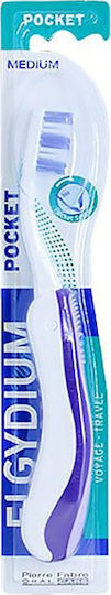 Elgydium Pocket Manual Toothbrush Medium Purple 1pcs