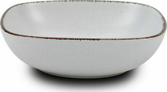 Nava Sugar Σαλατιέρα Κεραμική Λευκή 16.5x16.5cm