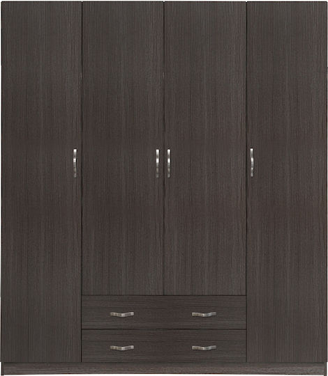 Τετράφυλλη Ντουλάπα Zebrano 200x55.5x180cm
