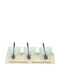 Alpina Appliances Glass Dessert Tower Stand 3 Slots with Base Transparent P15xL30xH2cm 10 Pieces