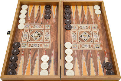 Manopoulos Συριακό Σκάκι / Τάβλι από Ξύλο με Πούλια 48x52cm