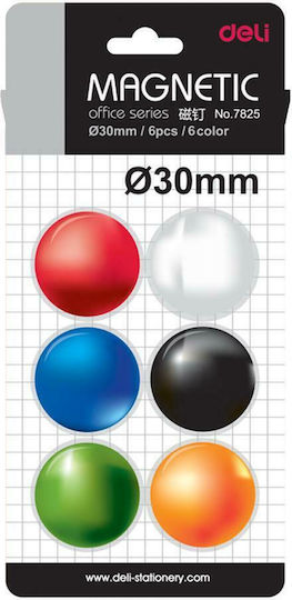 Deli Magnet 231.7825 Magnete 6 Stück 30mm Farben 231.7825 7825