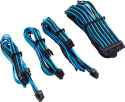 Corsair Premium Individually Sleeved PSU Cables Starter Kit Type 4 Gen 4 0.75m Blue/Black (CP-8920221)