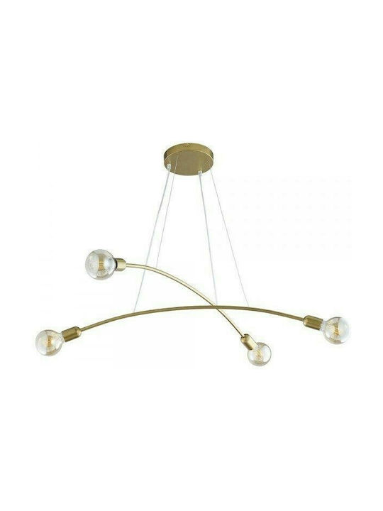 TK Lighting Helix Pendant Light Gold for 4 Bulbs E27