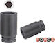 Force Nuss Pneumatisch Sechskant Spritzfilter Wasserhahn mit Vierkant-Antrieb 3/4" Durchmesser 40mm 1Stück