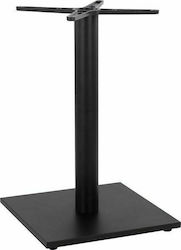 Freebox Folding Table Stand made of Metal with Regulator Black Checkmate 45x45x72cm