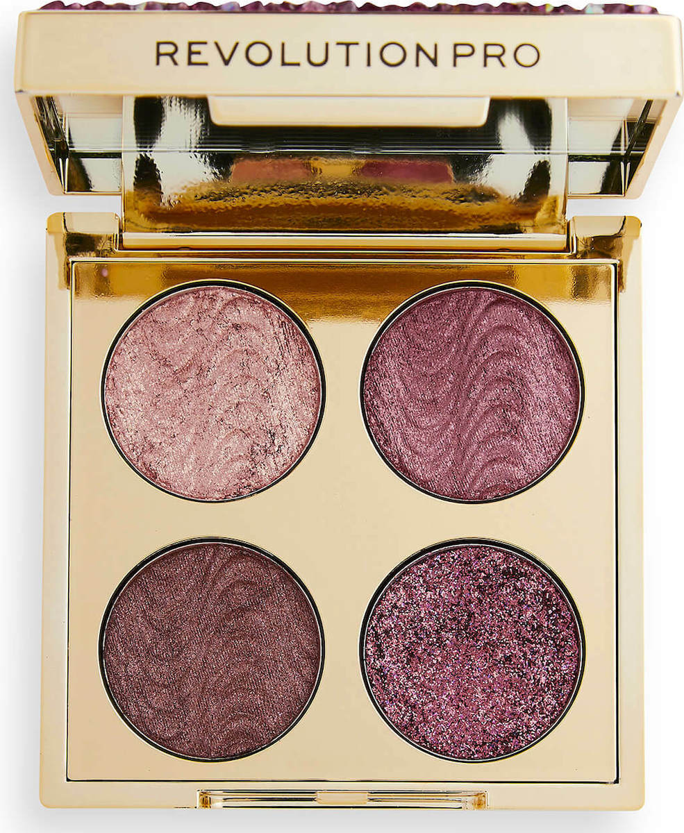 Revolution Beauty Pro Crystal Quad Παλέτα Σκιών Ματιών Pink Topaz 3.2gr
