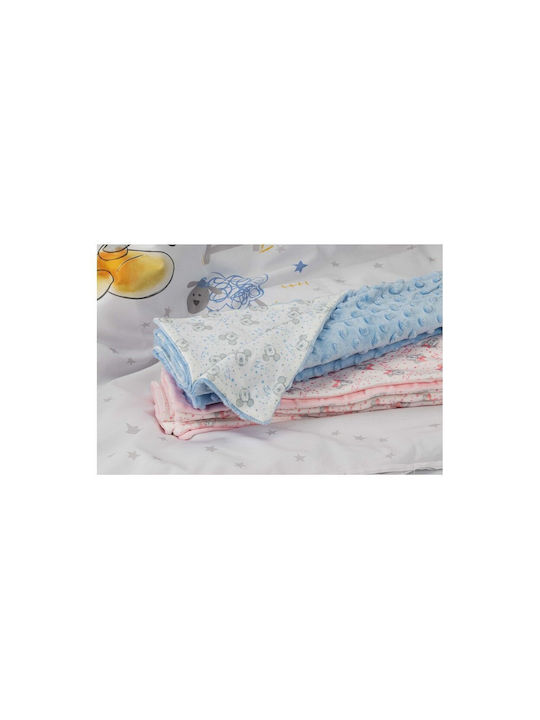 Interbaby Blanket Nursery Swaddling Blankets Disney Fleece Light Blue 80x110cm
