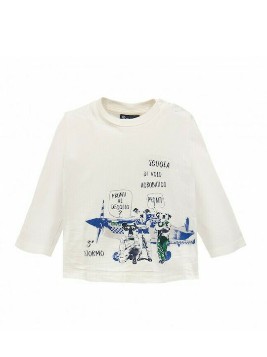 CHILDREN'S T-SHIRT WHITE 183BDFL001 002 BRUMS