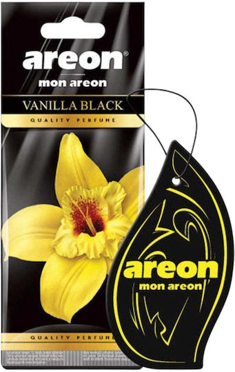 Areon Car Air Freshener Tab Pendand Mon Vanilla Black