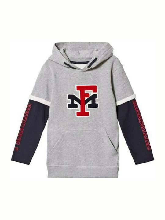 Franklin & Marshall Kids Sweatshirt with Hood Gray FMS0126-G59