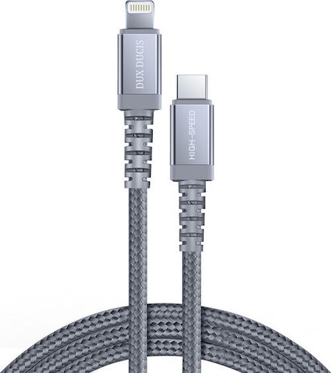 Dux Ducis Braided USB-C to Lightning Cable 18W Gray 1m (70027595)