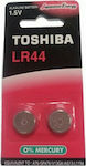 Toshiba Alkaline Watch Batteries LR44 1.5V 2pcs