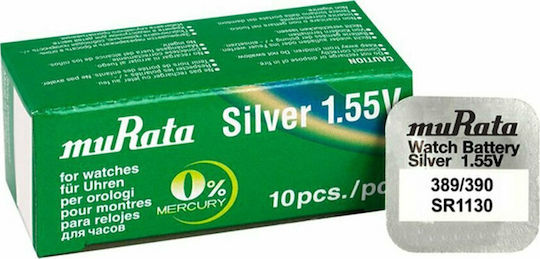 Murata 389/390 Μπαταρία Silver Oxide Ρολογιών SR1130 1.55V 1τμχ