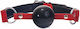 Devil Sticks Silicone Ball Gag Nubuck Leather Намордник в Червен Цвят