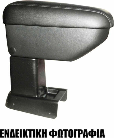 Cik Car Armrest for Lancia Ypsilon S1 with Base 2003-2011 Black