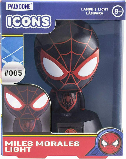 Paladone Lampă decorativă pentru copii Spider Man-Miles Morales Negru 11εκ.