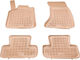Rezaw Plast Set of Front and Rear Mats 4pcs Tray Type for Audi Q5 2008-2017 Beige