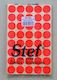 Stef Labels Round Small Adhesive Red Label 19mm...